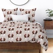 Brittany Spaniel fabric