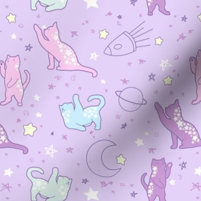 Pastel Space Cats