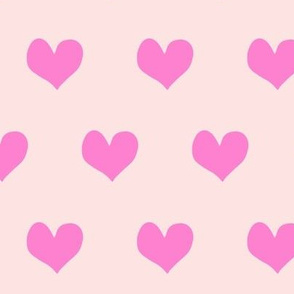 hearts - bold pink on pink