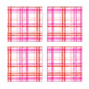 valentines watercolor plaid