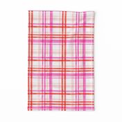 valentines watercolor plaid