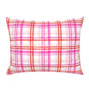 valentines watercolor plaid