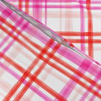 valentines watercolor plaid