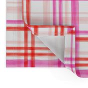 valentines watercolor plaid