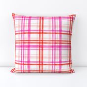 valentines watercolor plaid