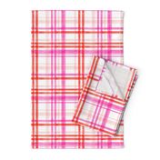 valentines watercolor plaid