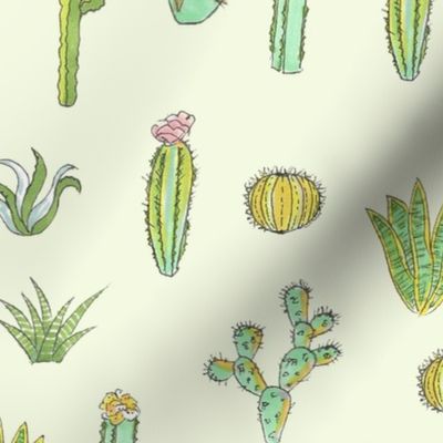 Cactus Pattern - Mint Green
