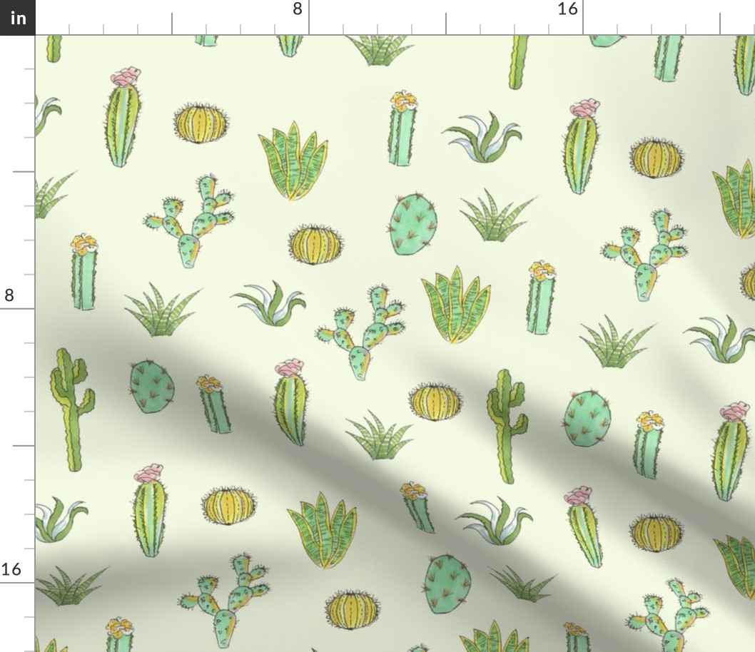 Cactus Pattern - Mint Green