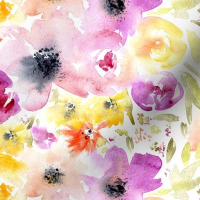 Watercolor floral tenderness