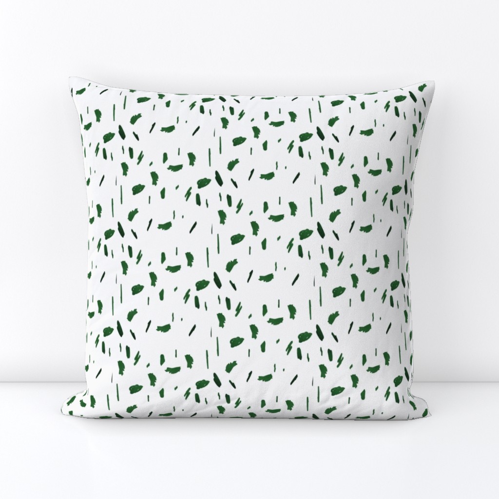 evergreen green paint daubs painted dots dalmation