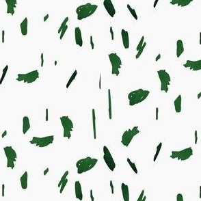 evergreen green paint daubs painted dots dalmation