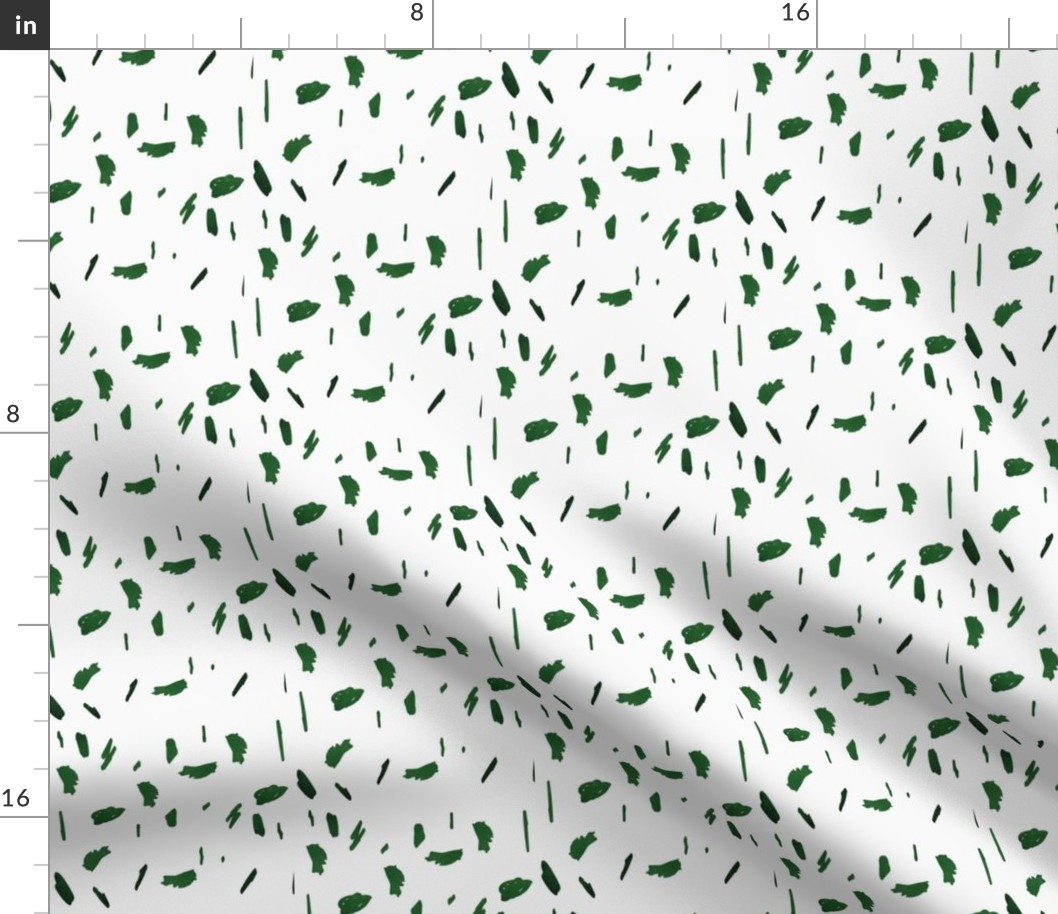 evergreen green paint daubs painted dots dalmation