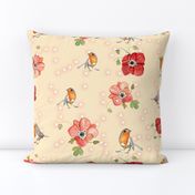 robin windflower pink dots