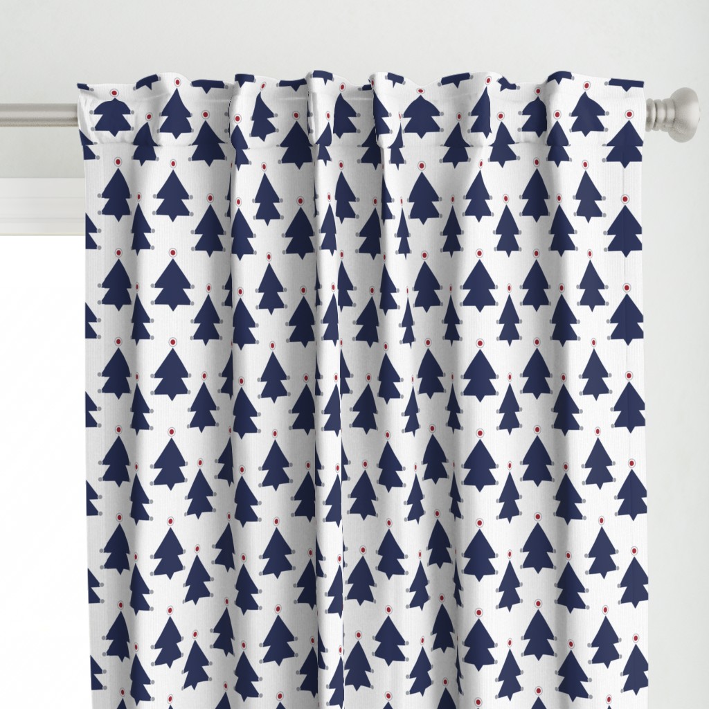 deep blue christmas trees on textured white | small 