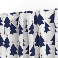 deep blue christmas trees on textured white | small 