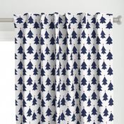 deep blue christmas trees on textured white | small 