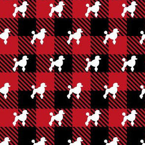 Poodle Buffalo Plaid