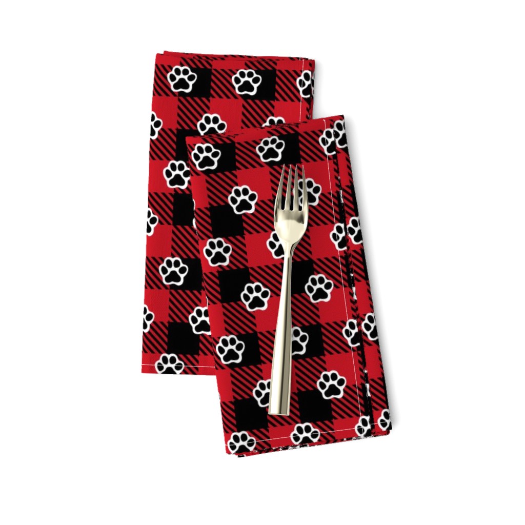 Dog Paws Buffalo Plaid