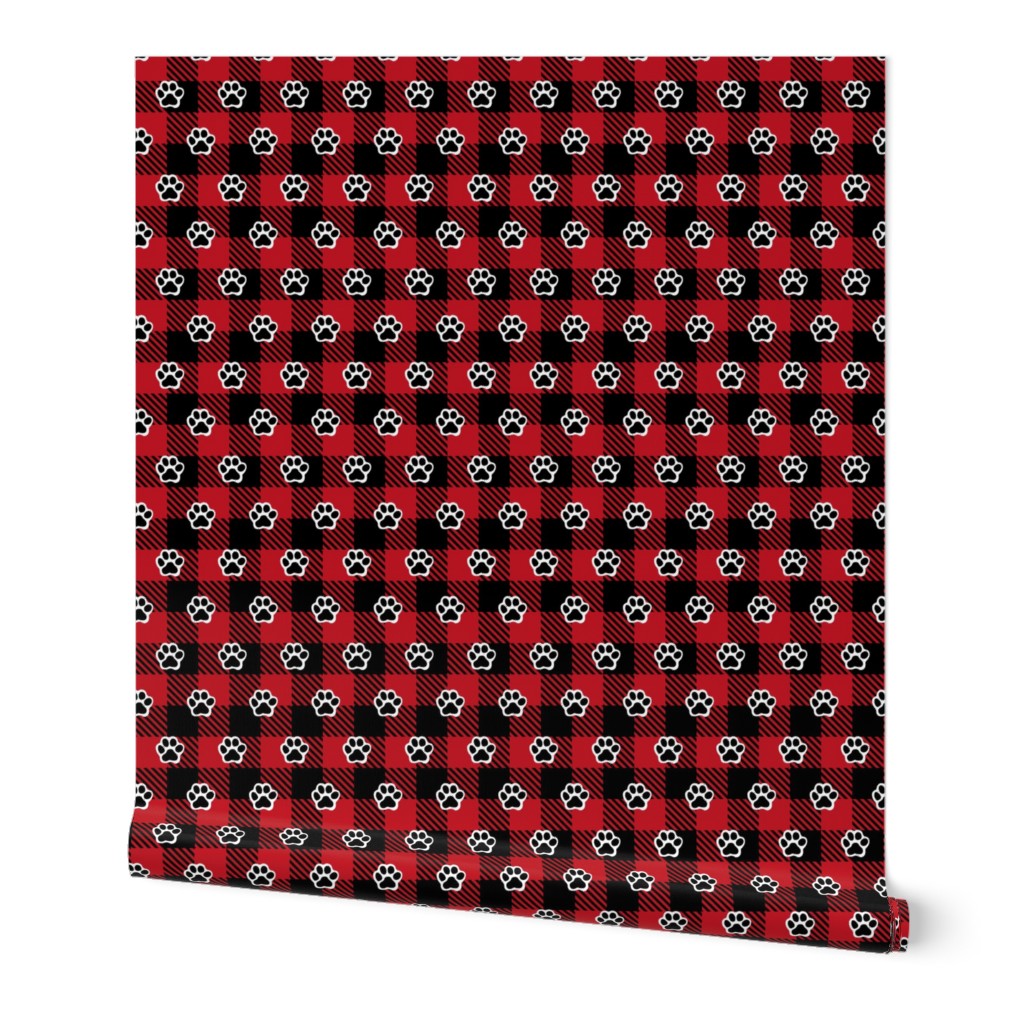 Dog Paws Buffalo Plaid