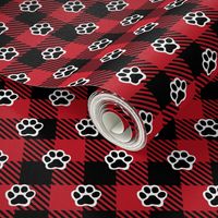 Dog Paws Buffalo Plaid