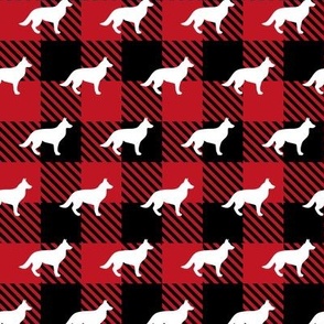 German Shepherd Buffalo Plaid