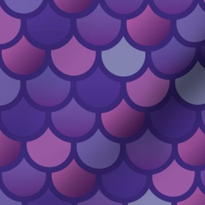 Fish Scales - Extra large mermaid fish-purple pink