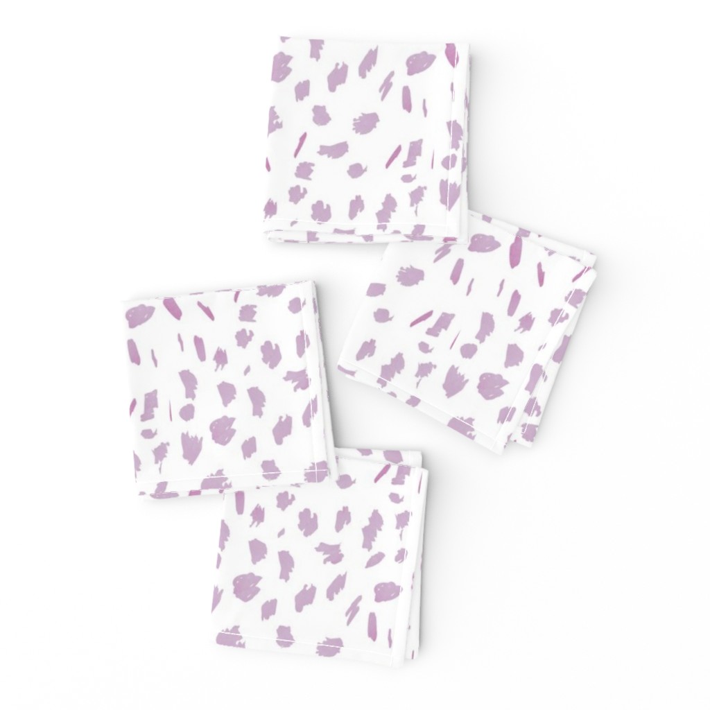 Lilac lavender purple paint daubs dots painted dots dalmation