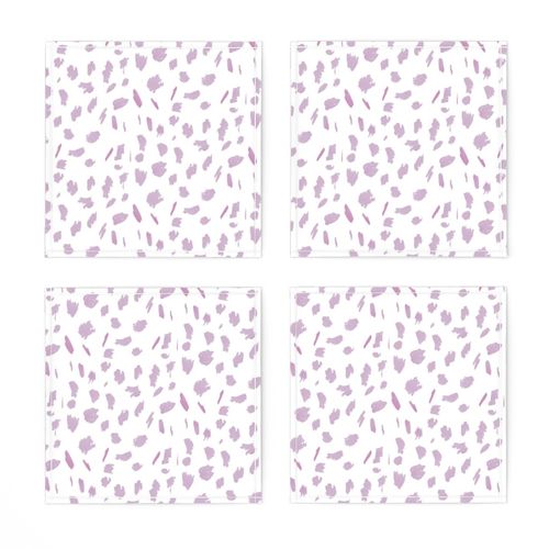 Lilac lavender purple paint daubs dots painted dots dalmation