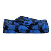 black and blue abstract floral dark mid century modern