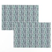 Dots and Lines turquoise teal and grey