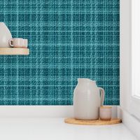 Tweed Plaid Turquoise Blue