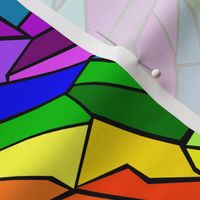 stained glass rainbow mosaic