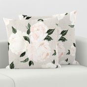 vintage blush floral gray