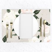 vintage blush floral gray