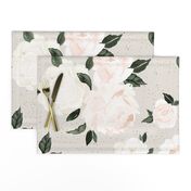 vintage blush floral gray