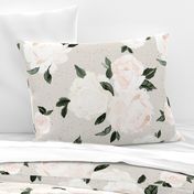 vintage blush floral gray