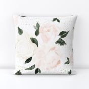 vintage blush floral white