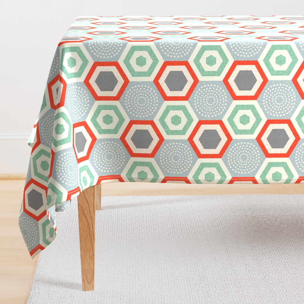 hexagon 4b-mid century modern