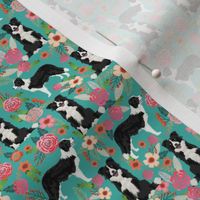 border collie florals (smaller) fabric cute border collie design best border collies fabrics cute border collies designs