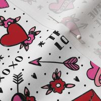 retro tattoos // hearts tattoos stickers love valentines day white red