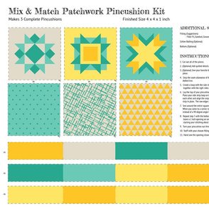 Mix and Match Pincushion Cut and Sew Kit