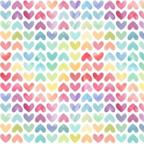Rainbow Hearts // Small Scale - Valentine's Day, Love, Valentine