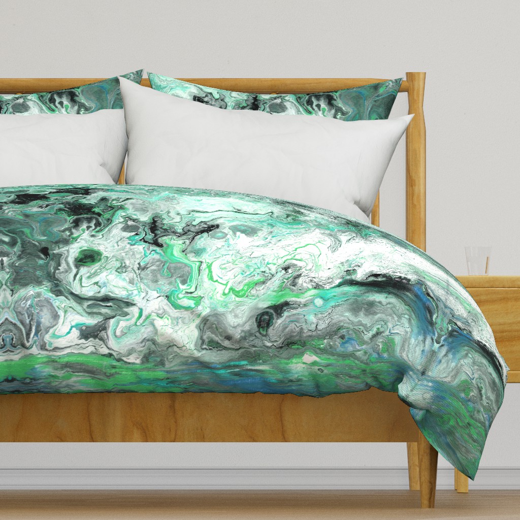 Green and Teal Marble