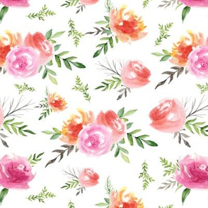 Vintage roses. Bright pattern