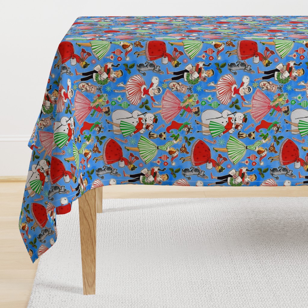 Vintage Christmas Traditions Blue