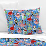 Vintage Christmas Traditions Blue