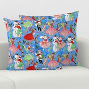 Vintage Christmas Traditions Blue