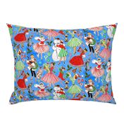 Vintage Christmas Traditions Blue