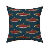 sockeye salmon on 1d3d4c navy