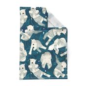 arctic polar bears blue